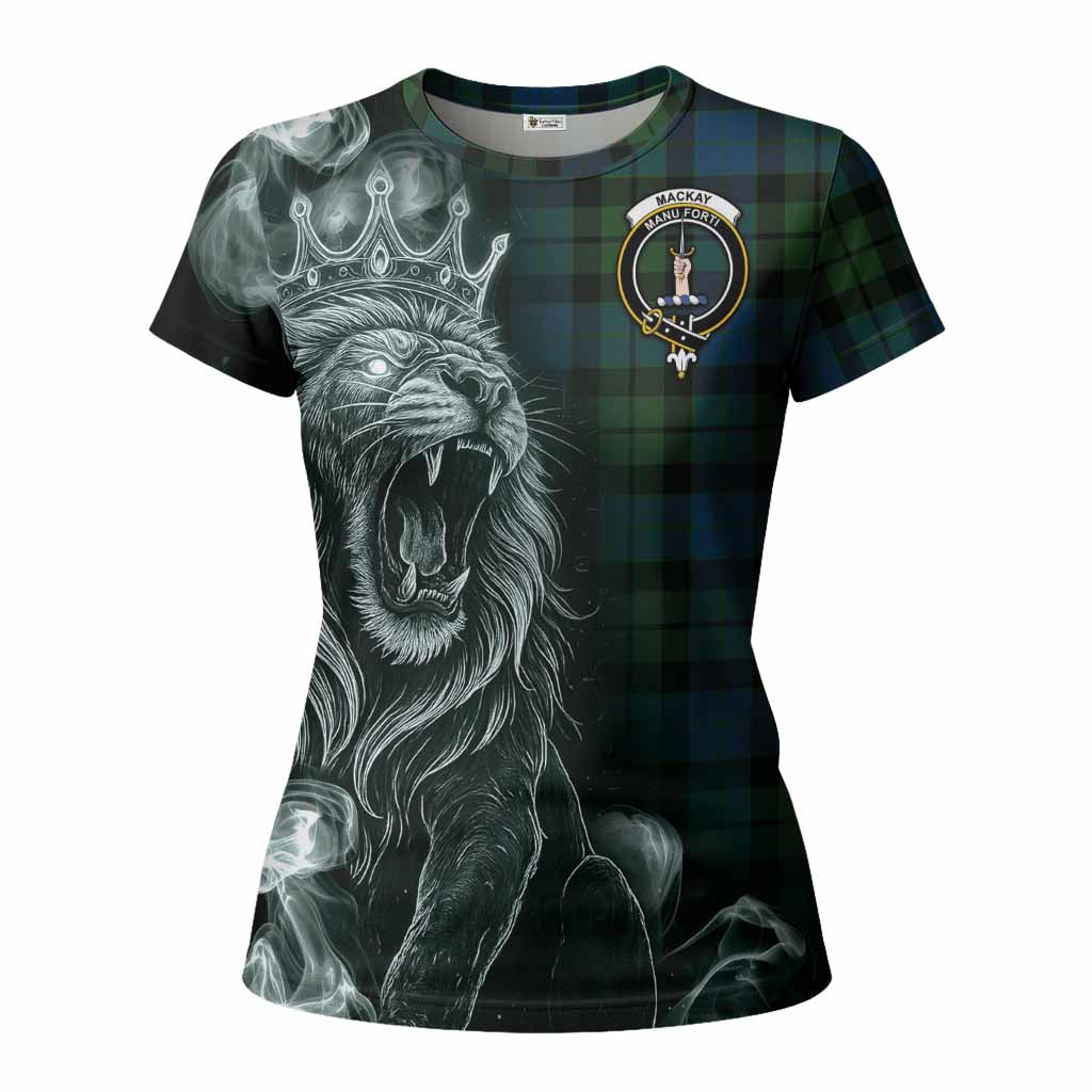MacKay (McKay) Tartan Women T shirt Roaring Lion Heritage