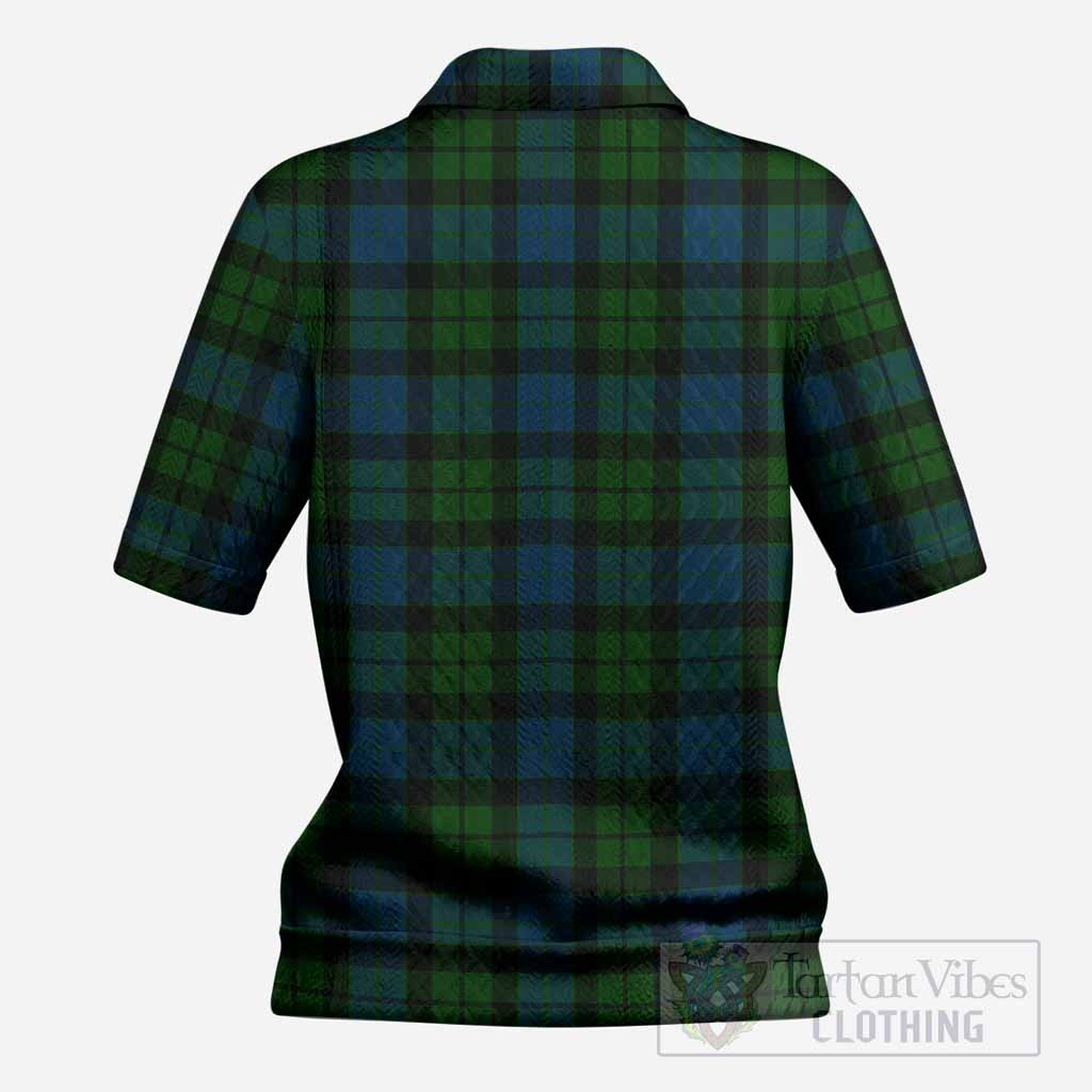 MacKay (McKay) Tartan Women’s Polo Sweater Top with Family Crest