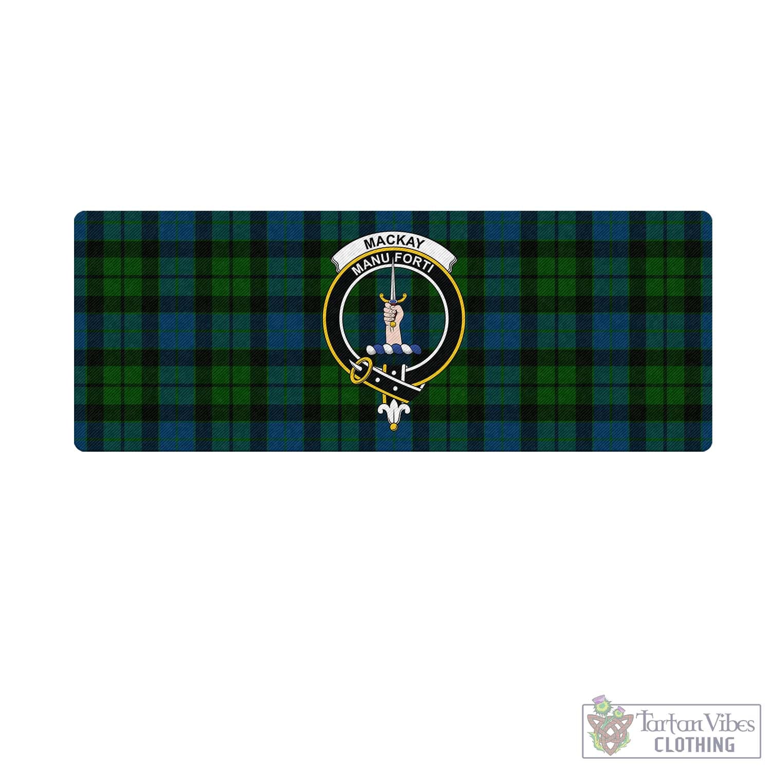 Tartan Vibes Clothing MacKay Modern Tartan Mouse Pad with Family Crest