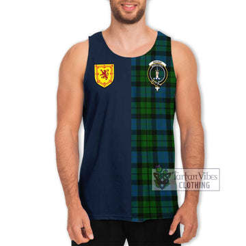 Tartan Vibes Clothing MacKay Modern Tartan Men's Tank Top with Scottish Lion Royal Arm Half Style