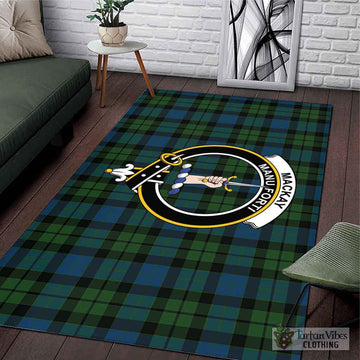 MacKay (McKay) Tartan Area Rug with Family Crest