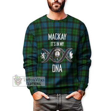 MacKay (McKay) Tartan Sweatshirt with Family Crest DNA In Me Style Unisex - Tartanvibesclothing Shop