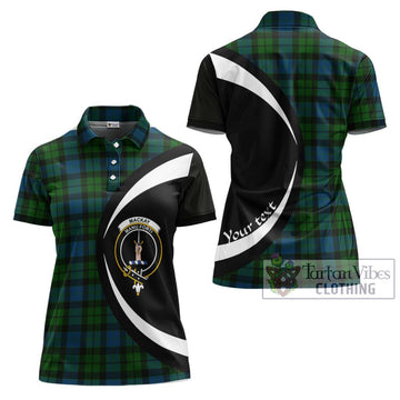 MacKay (McKay) Tartan Women's Polo Shirt with Family Crest Circle Style Women - Tartan Vibes Clothing