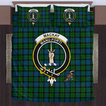MacKay Modern Tartan Bedding Set with Family Crest