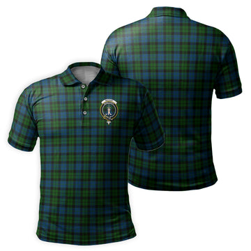 MacKay Modern Tartan Men's Polo Shirt with Family Crest