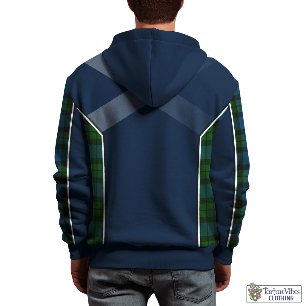 Tartan Vibes Clothing MacKay Modern Tartan Hoodie with Family Crest and Scottish Thistle Vibes Sport Style