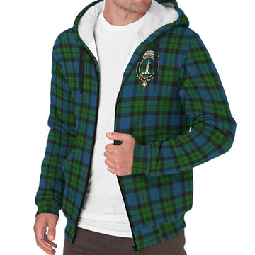 MacKay (McKay) Tartan Sherpa Hoodie with Family Crest