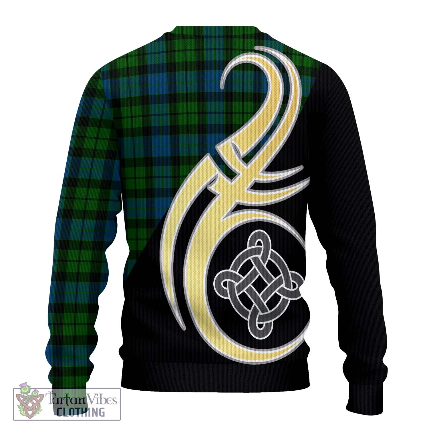 MacKay (McKay) Tartan Knitted Sweater with Family Crest and Celtic Symbol Style - Tartan Vibes Clothing