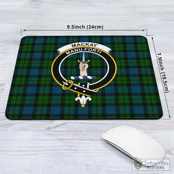 Tartan Vibes Clothing MacKay Modern Tartan Mouse Pad with Family Crest