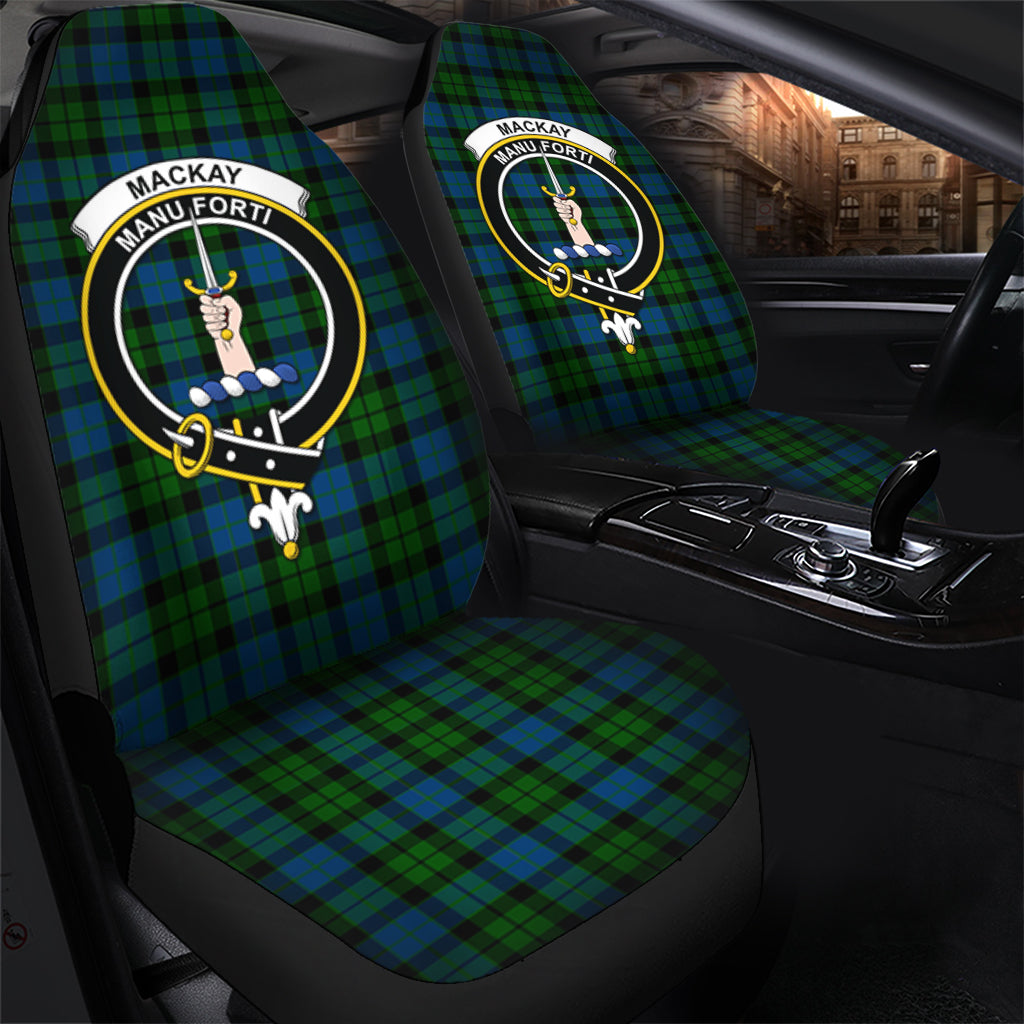 MacKay Modern Tartan Car Seat Cover with Family Crest - Tartanvibesclothing