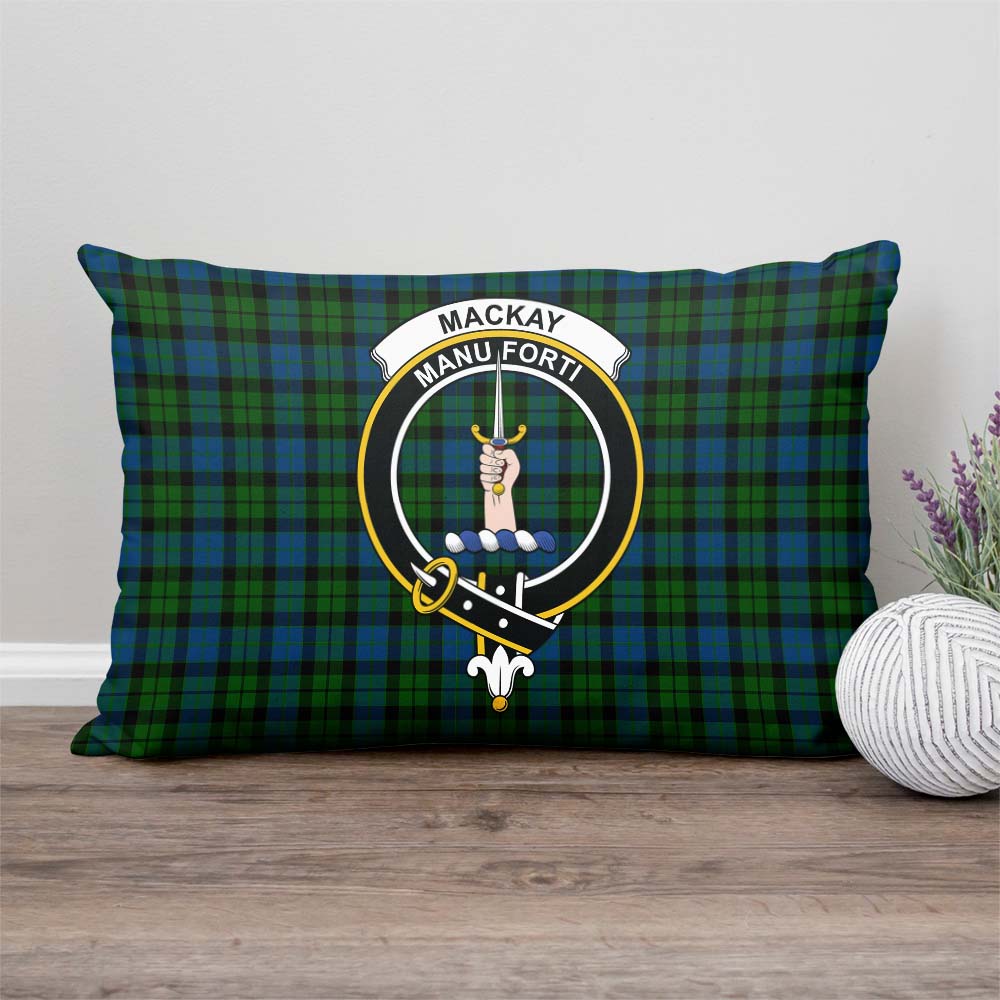 MacKay Modern Tartan Pillow Cover with Family Crest Rectangle Pillow Cover - Tartanvibesclothing