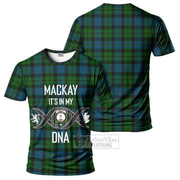 MacKay (McKay) Tartan T-Shirt with Family Crest DNA In Me Style - Tartan Vibes Clothing