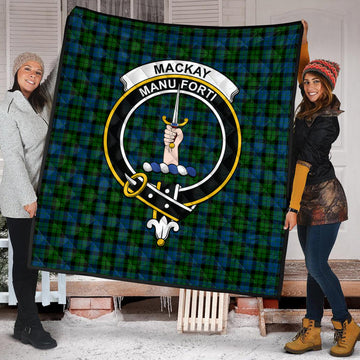 MacKay (McKay) Tartan Quilt with Family Crest