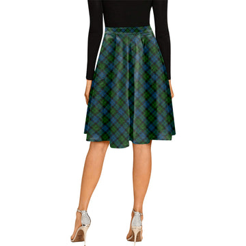 MacKay (McKay) Tartan Melete Pleated Midi Skirt Cross Style