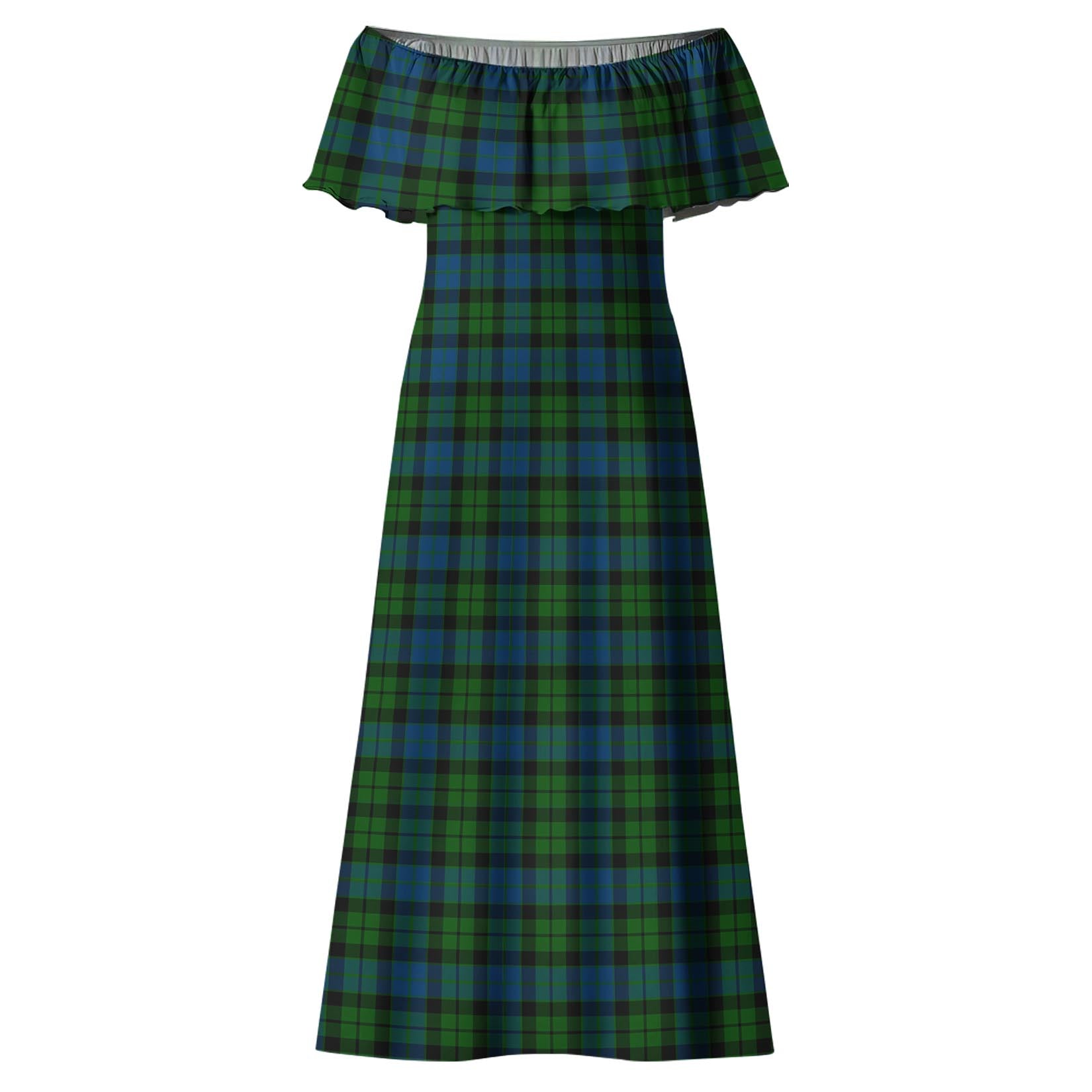 MacKay (McKay) Tartan Off Shoulder Long Dress