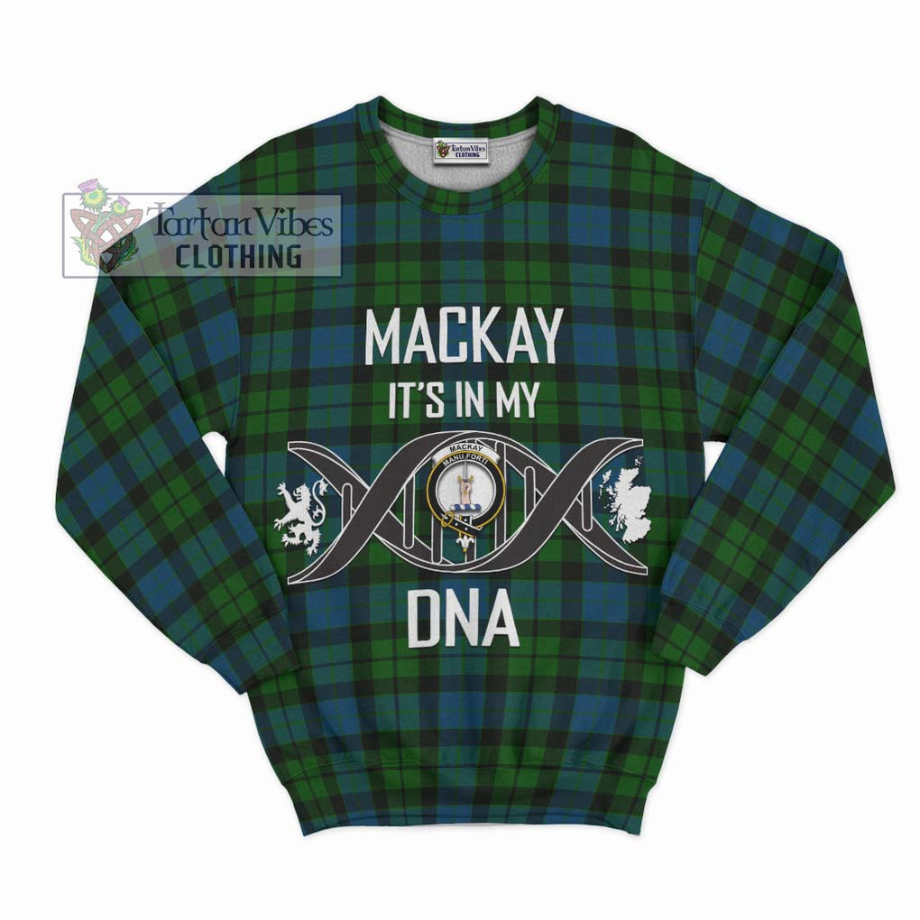 MacKay (McKay) Tartan Sweatshirt with Family Crest DNA In Me Style - Tartanvibesclothing Shop