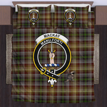 MacKay of Strathnaver Tartan Bedding Set with Family Crest