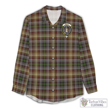 MacKay of Strathnaver Tartan Womens Casual Shirt with Family Crest