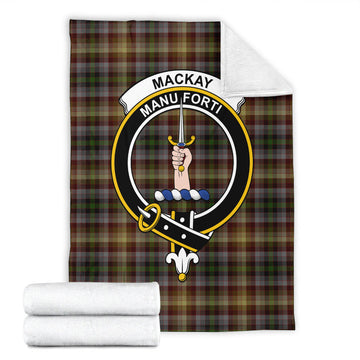 MacKay of Strathnaver Tartan Blanket with Family Crest