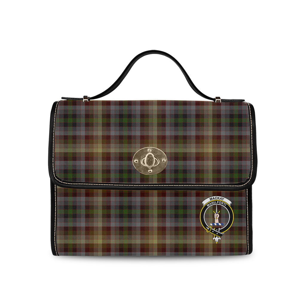mackay-of-strathnaver-tartan-leather-strap-waterproof-canvas-bag-with-family-crest