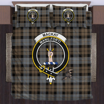 MacKay Weathered Tartan Bedding Set with Family Crest