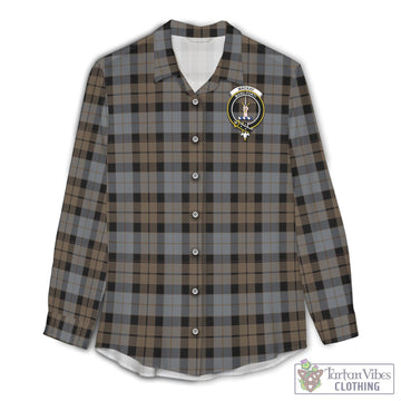 MacKay Weathered Tartan Womens Casual Shirt with Family Crest