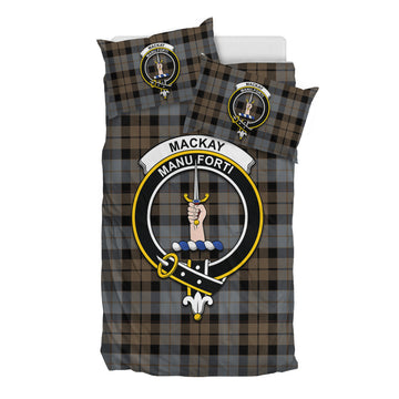 MacKay Weathered Tartan Bedding Set with Family Crest