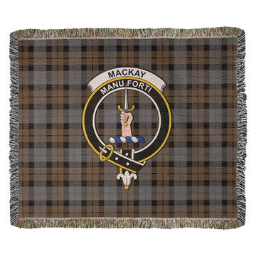 MacKay Weathered Tartan Woven Blanket with Family Crest