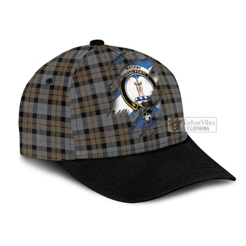 MacKay Weathered Tartan Classic Cap with Family Crest In Me Style