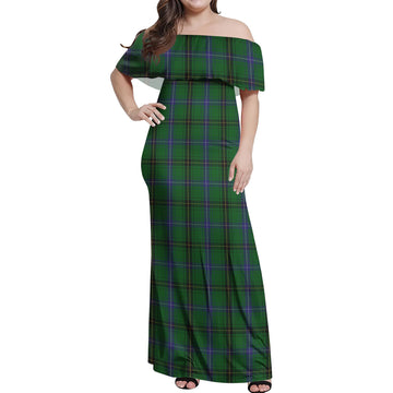 MacKendrick (McKendrick) Tartan Off Shoulder Long Dress Women's Dress - Tartan Vibes Clothing