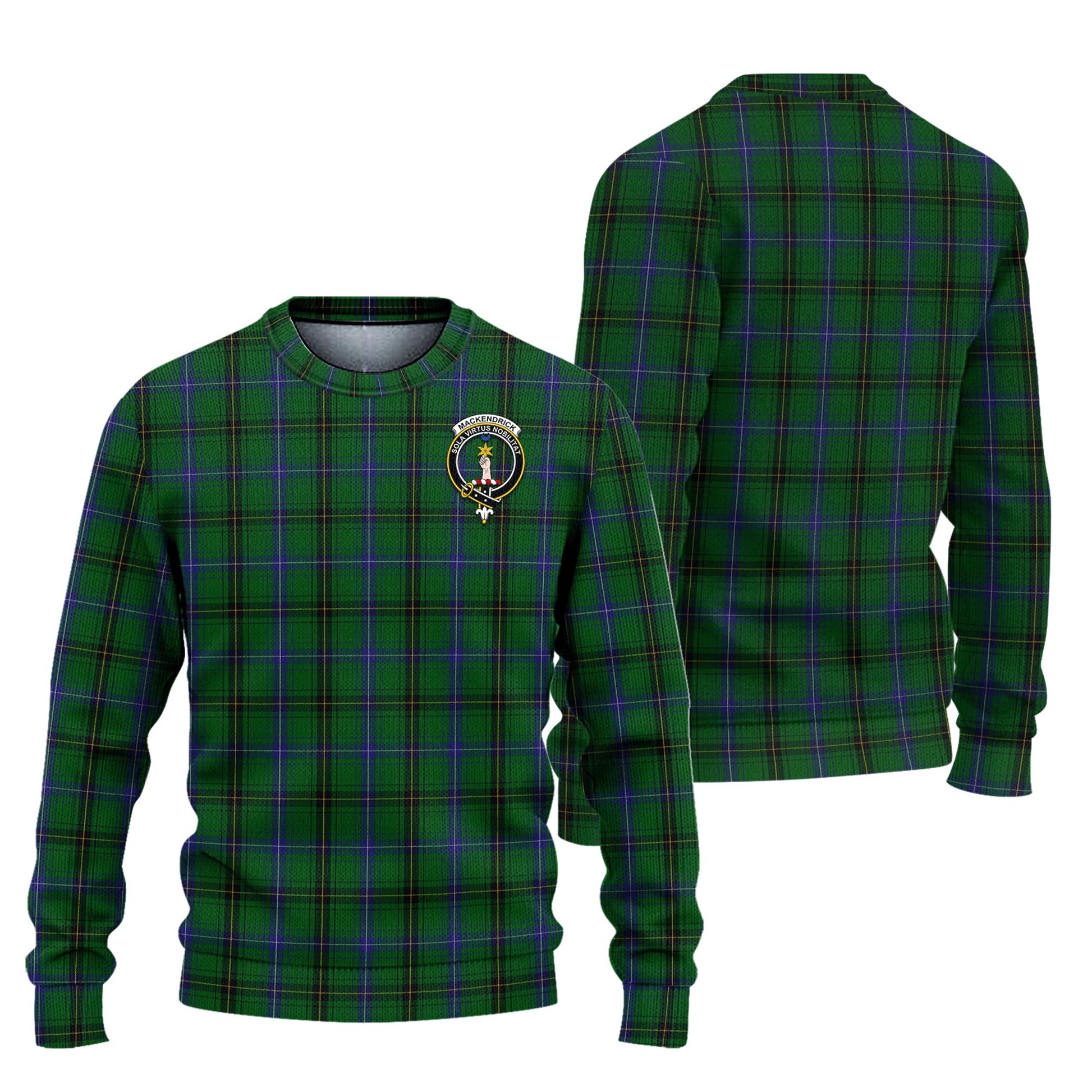 MacKendrick (McKendrick) Tartan Ugly Sweater with Family Crest Unisex - Tartan Vibes Clothing