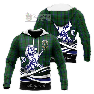 MacKendrick (McKendrick) Tartan Knitted Hoodie with Alba Gu Brath Regal Lion Emblem Unisex Knitted Pullover Hoodie - Tartan Vibes Clothing