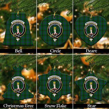 MacKendrick (McKendrick) Tartan Christmas Ceramic Ornaments with Family Crest Ceramic - Tartan Vibes Clothing