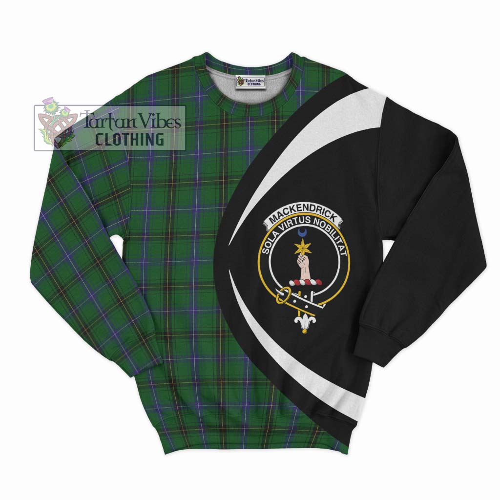 MacKendrick (McKendrick) Tartan Sweatshirt with Family Crest Circle Style Unisex - Tartan Vibes Clothing