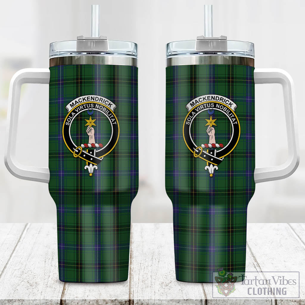 MacKendrick (McKendrick) Tartan Tumbler with Handle with Family Crest One Size 40 OZ - Tartan Vibes Clothing