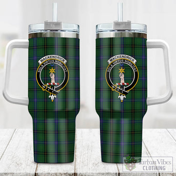 MacKendrick Tartan and Family Crest Tumbler with Handle