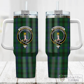 MacKendrick (McKendrick) Tartan Tumbler with Handle with Family Crest One Size 40 OZ - Tartan Vibes Clothing
