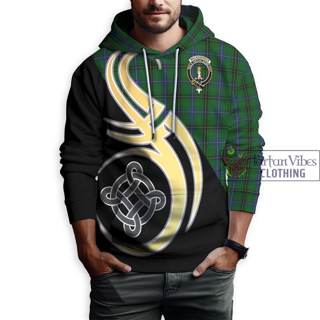 MacKendrick (McKendrick) Tartan Hoodie with Family Crest and Celtic Symbol Style Zip Hoodie - Tartan Vibes Clothing