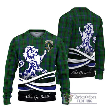 MacKendrick (McKendrick) Tartan Ugly Sweater with Alba Gu Brath Regal Lion Emblem Unisex - Tartan Vibes Clothing