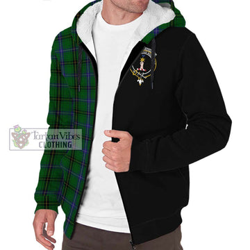 MacKendrick (McKendrick) Tartan Sherpa Hoodie with Family Crest and Half Of Me Style Unisex S - Tartan Vibes Clothing