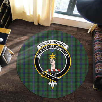 MacKendrick (McKendrick) Tartan Round Rug with Family Crest Premium Round Rug - Tartan Vibes Clothing