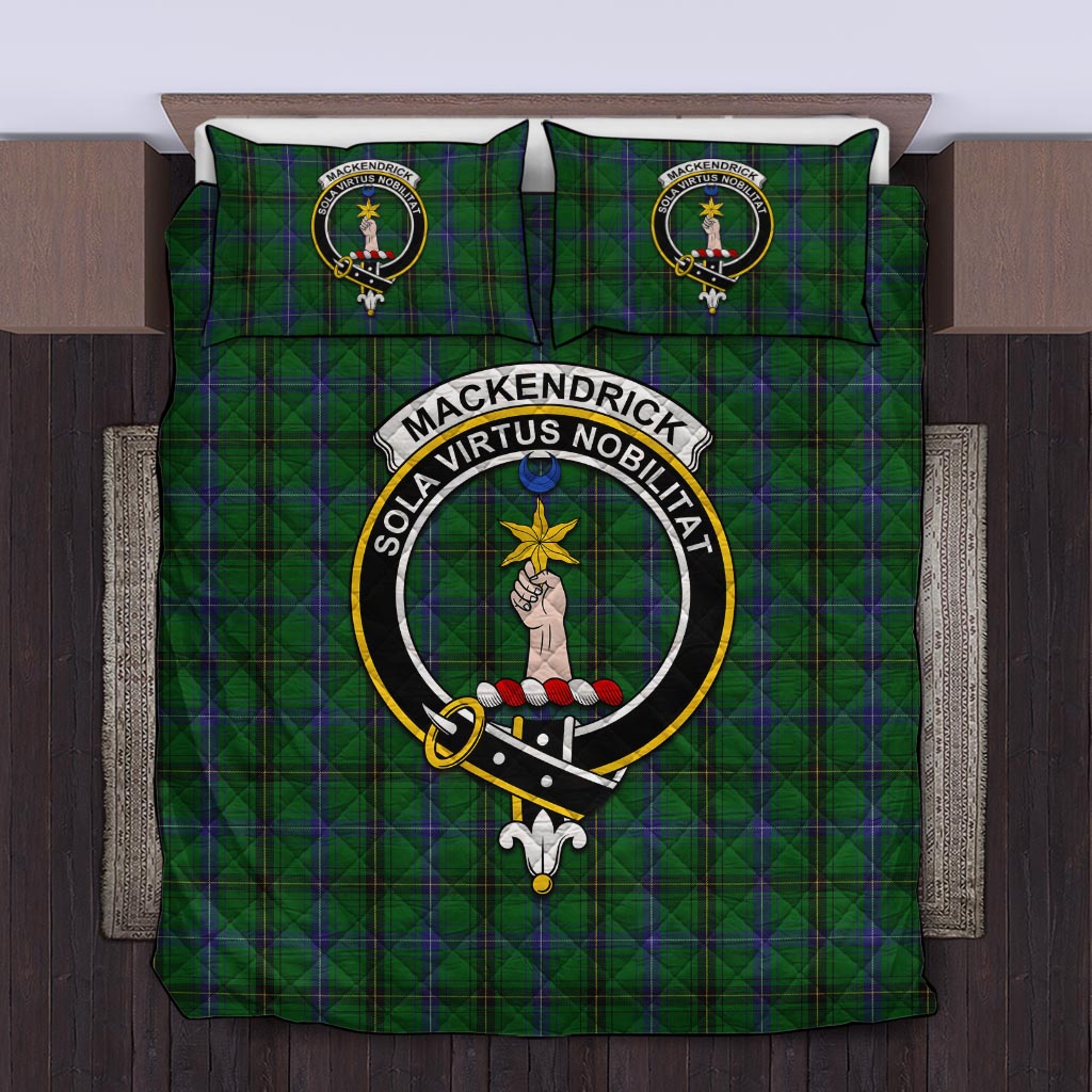 MacKendrick (McKendrick) Tartan Quilt Bed Set with Family Crest Twin - Tartan Vibes Clothing