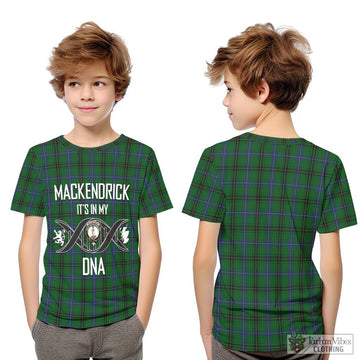 MacKendrick (McKendrick) Tartan Kid T-Shirt with Family Crest DNA In Me Style Youth XL Size14 - Tartan Vibes Clothing