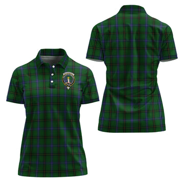 MacKendrick (McKendrick) Tartan Polo Shirt with Family Crest For Women Women - Tartan Vibes Clothing