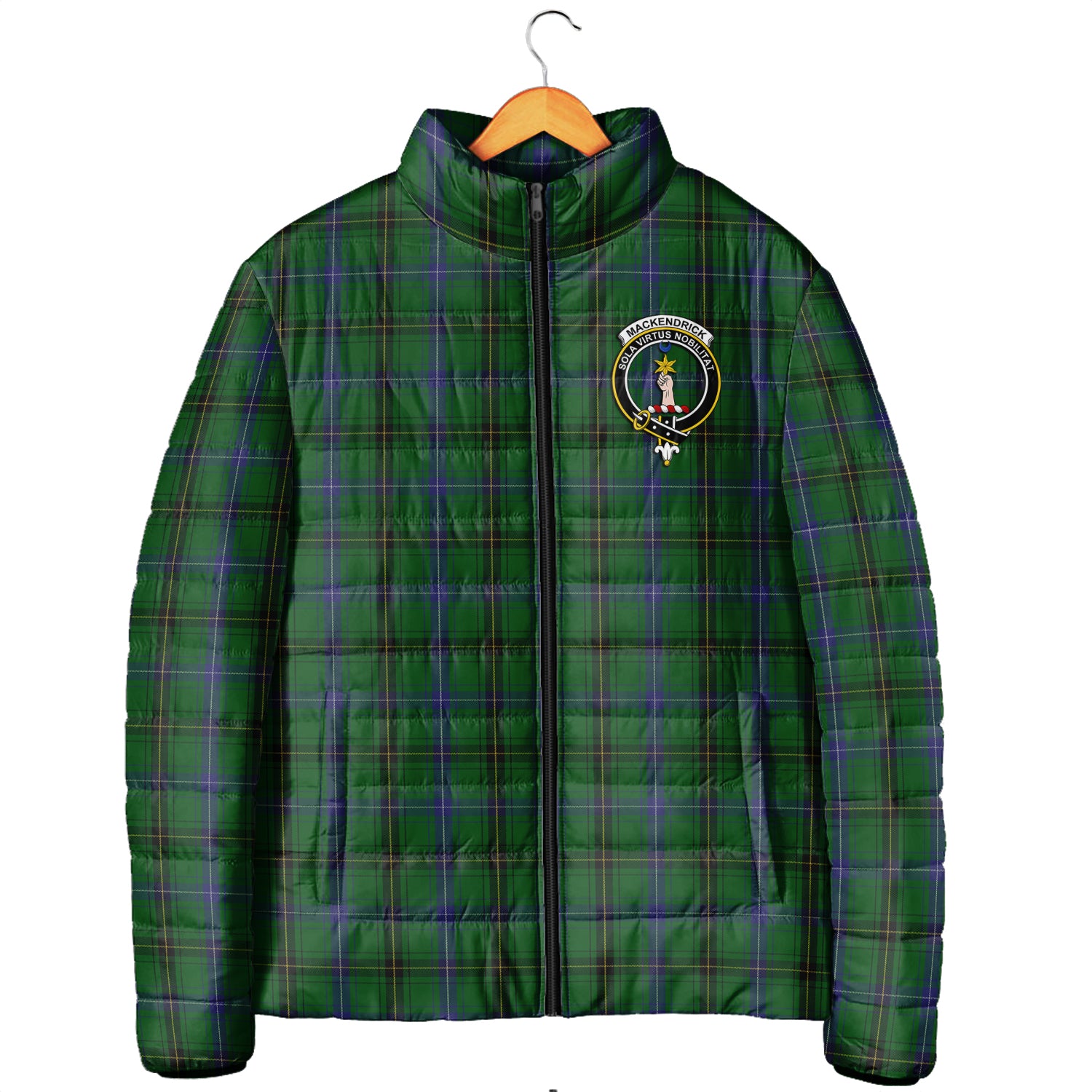 MacKendrick (McKendrick) Tartan Padded Jacket with Family Crest Men's Padded Jacket - Tartan Vibes Clothing