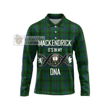 MacKendrick (McKendrick) Tartan Long Sleeve Polo Shirt with Family Crest DNA In Me Style Unisex - Tartan Vibes Clothing