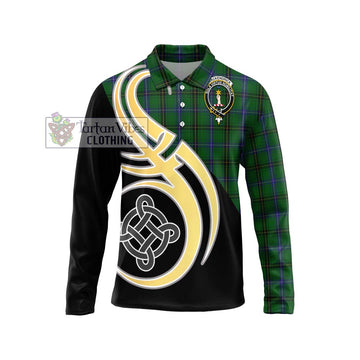 MacKendrick (McKendrick) Tartan Long Sleeve Polo Shirt with Family Crest and Celtic Symbol Style Unisex - Tartan Vibes Clothing
