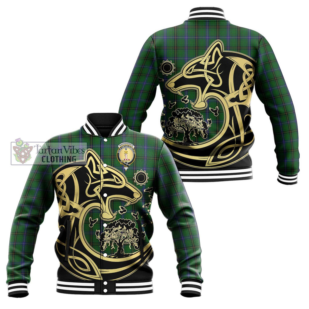 MacKendrick (McKendrick) Tartan Baseball Jacket with Family Crest Celtic Wolf Style Unisex - Tartan Vibes Clothing