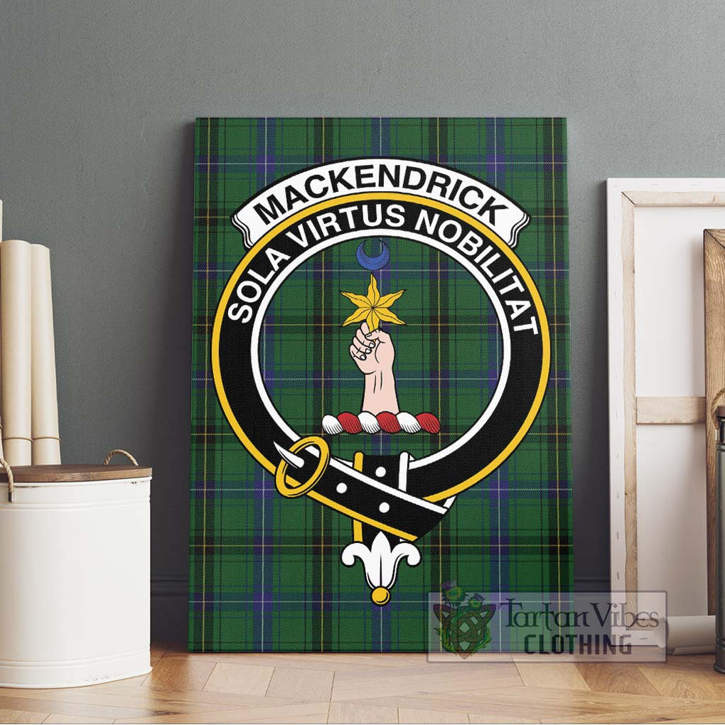 MacKendrick (McKendrick) Tartan Canvas Print Wall Art with Family Crest Without Frame - Tartan Vibes Clothing
