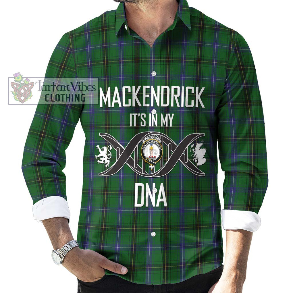 MacKendrick (McKendrick) Tartan Long Sleeve Button Shirt with Family Crest DNA In Me Style Men's Shirt S - Tartanvibesclothing Shop